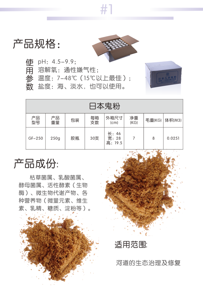 河道污水生化處理污水處理菌種——日本鬼粉清污污水處理系列